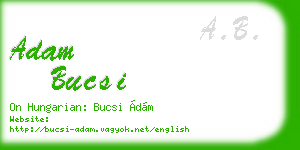 adam bucsi business card